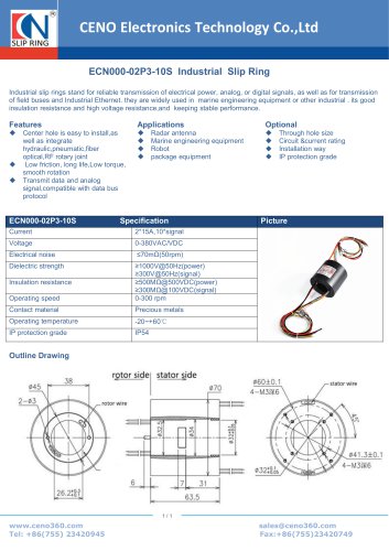 CENO Industrial Slip Ring ECN000-02P3-10S