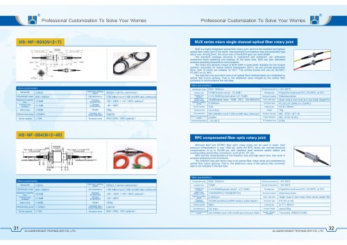 multi channel fiber optic rotary joint