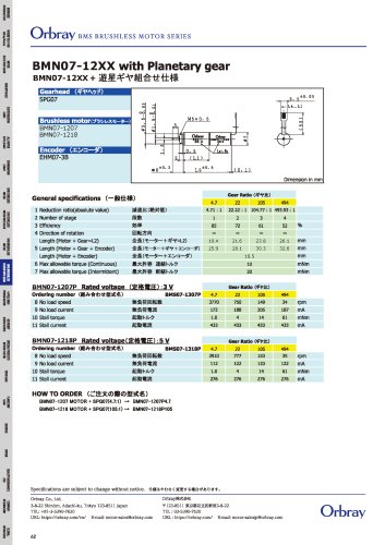 BMNO7-12XX with Planetary gear