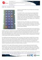 Waterproof Customized 21 keys industrial stainless steel panel mount keypad