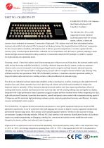 Waterproof Industrial stainless steel panel mount keyboard with integrated touchpad mouse