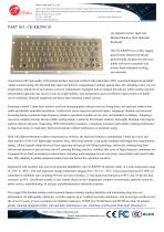 Waterproof Stainless steel panel mount keyboard