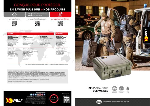 Catalogue des valises Peli 2017