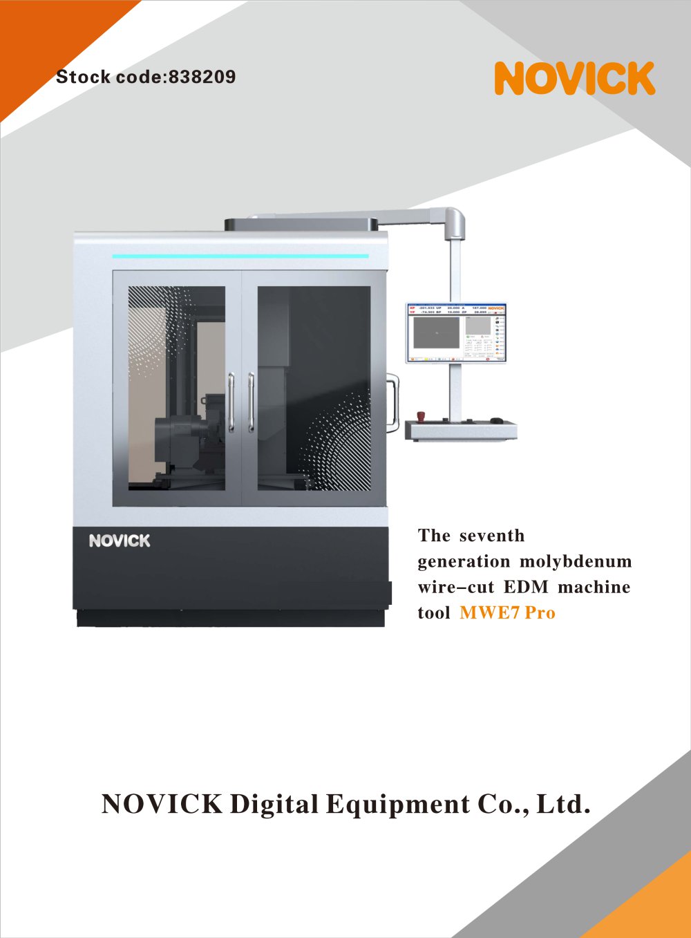 The seventh generation molybdenum wire-cut EDM machine tool MWE7 Pro - Langfang Novick Digital Equipment Co. ,Ltd.