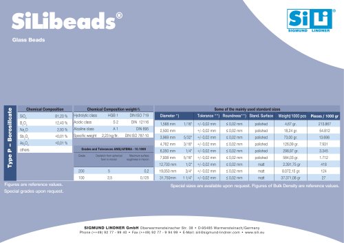 SiLibeads glass beads Type P (Borosillcate)