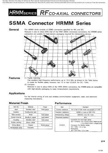 Coaxial Connectors