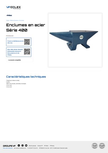 Enclumes en acier Série 400