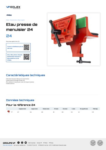  Etau presse de menuisier 24