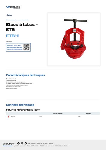 ETAU A TUBES 111