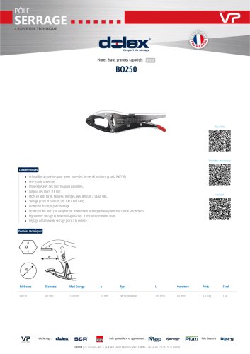 FICHE TECHNIQUE BO250