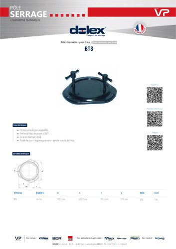 FICHE TECHNIQUE BT8