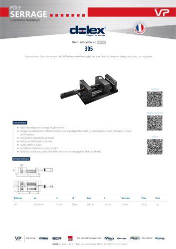 FICHE TECHNIQUE ETAU PERCEUSE 305