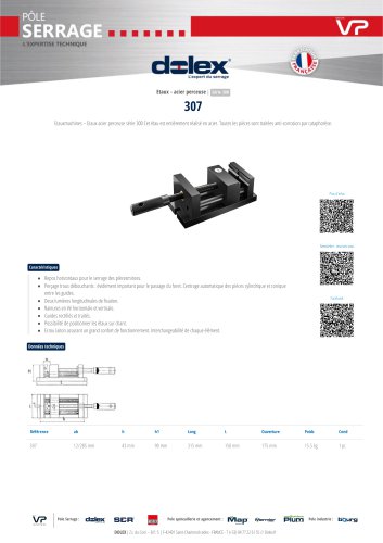 FICHE TECHNIQUE ETAU PERCEUSE 307