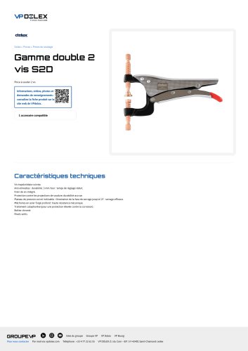 Gamme double 2 vis S2D