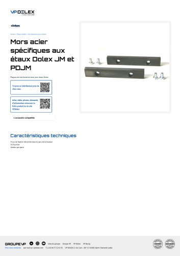 Mors acier spécifiques aux étaux Dolex