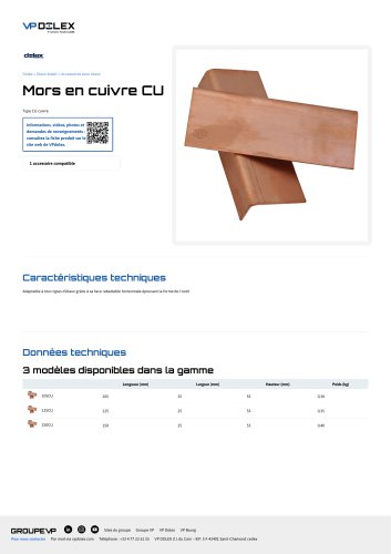 Mors en cuivre CU