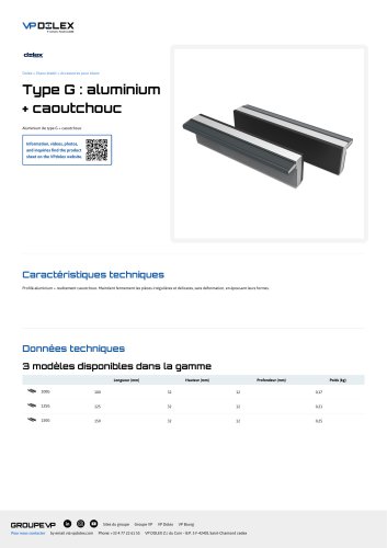 Mors Type G : aluminium + caoutchouc