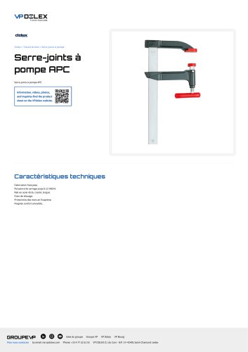 Serre-joints à pompe APC
