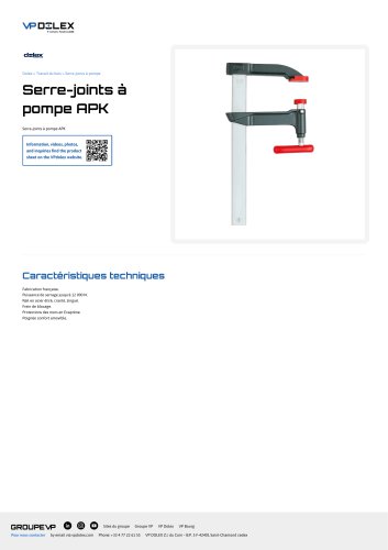 Serre-joints à pompe APK