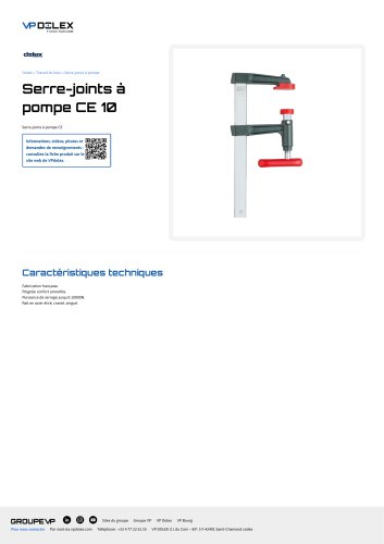 Serre-joints à pompe CE 10