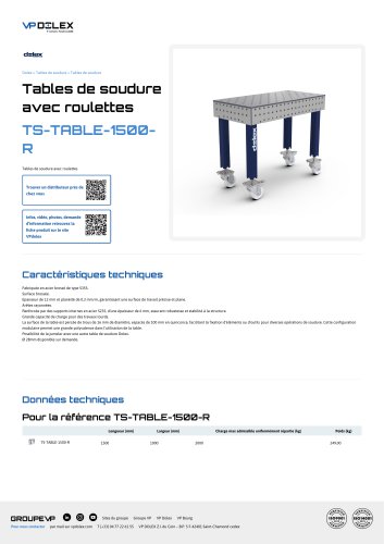 TS-TABLE-1500- R