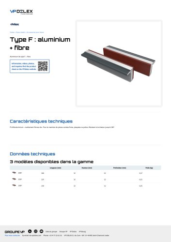 Type F : aluminium + fibre
