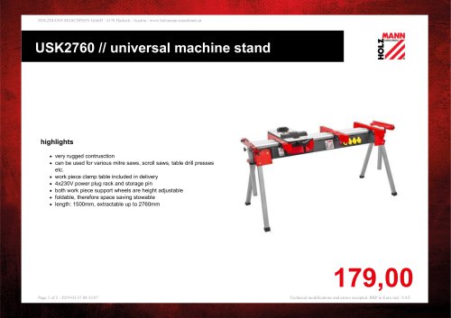 USK2760 // universal machine stand