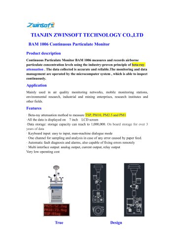 ContiniousParticulate Monitor BAM1006