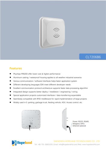 CL7206B6 Integrated Reader_datasheet