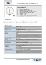 MANOMETRE DE REGULATION RG