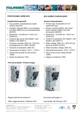 BCH SERIES FUSEHOLDERS