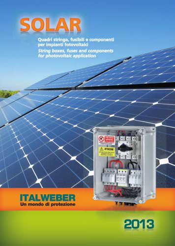 SOLAR - String boxes, fuses and components for photovoltaic application