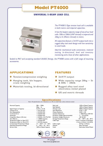 PT4000 S-Type Tension/Compression