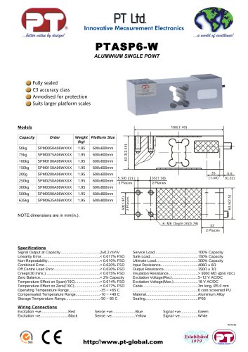 Single Point Load Cells-Aluminium, Low Cost, 600x600mm to 600x800mm platforms