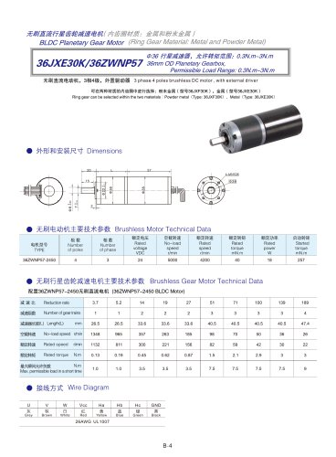 DYD-Brushless Gear Motor-36JXE30K/36ZWNP57