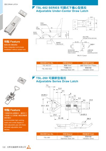 Adjustable Under-Center Draw Latch