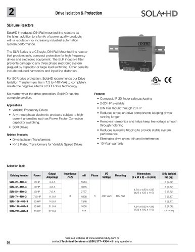 SLR Series Power Conditioner- Line Reactors