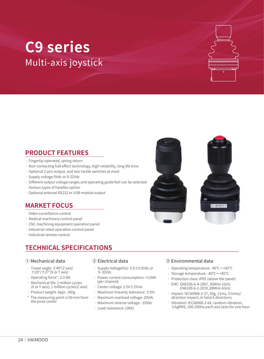 C9 series Multi-axis joystick - Haimooo Electronic Controls Co.,ltd