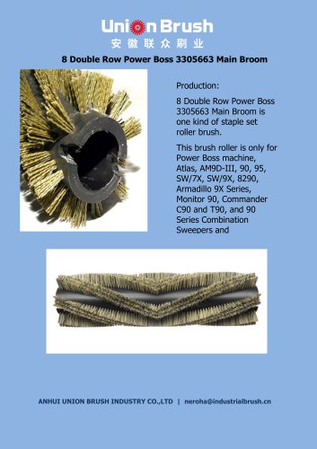 8 Double Row Power Boss 3305663 Main Broom