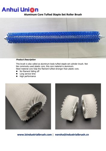 Aluminum Core Tufted Staple Set Roller Brush