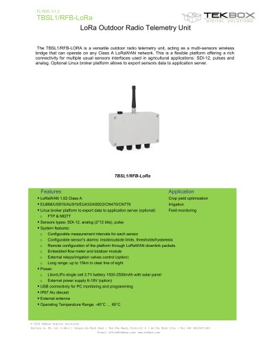 LoRa Outdoor Radio Telemetry Unit