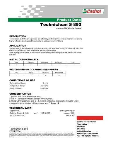 Techniclean S 892