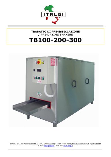 TB100-200-300 / PRE-DRYING SHAKERS