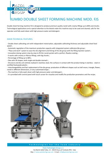 JUMBO DOUBLE SHEET FORMING MACHINE MOD. FJS