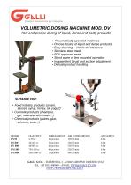 VOLUMETRIC DOSING MACHINE MOD. DV