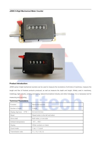 JZ095 5-Digit Mechanical Rotary-Revolution Counter Counter