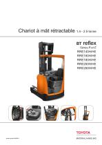 Chariot à mât rétractable 1.4 - 2.5 tonne bt reflex Séries R et E RRE140H/HE RRE160H/HE RRE180H/HE RRE200H/HE RRE250H/HE