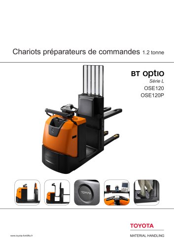 Chariots préparateurs de commandes 1.2 tonne BT OptlO Série L OSE120 OSE120P