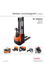 Gerbeur accompagnant 1.0 tonne BT staxio Série W SWE100 - 1