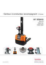 Gerbeur à conducteur accompagnant 1.0 tonne BT staxio Série W HWE100 HWE100S - 1